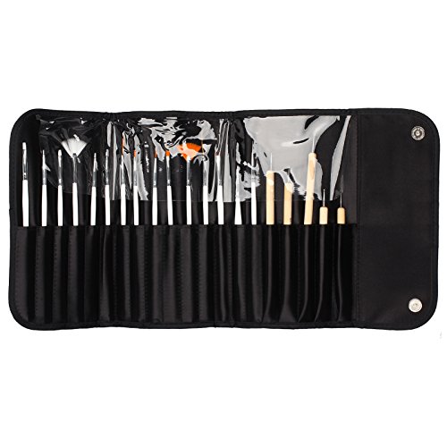 CellDeal 20pcs Nail Art Designing Painting Dotting Detailing Pen Brushes Bundle Tool Kit