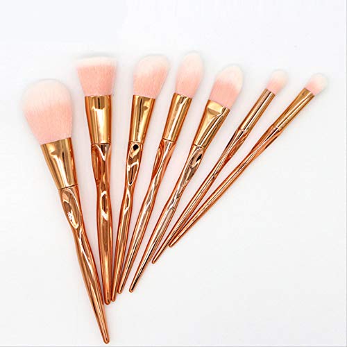 Cepillo De Maquillaje 7 / Rose Gold Diamond Beauty Brush/Makeup Brush Makeup Tool Set Multi-Function Makeup Brush Oro Rosado