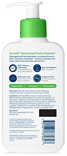 CeraVe Facial Cleanser, Hydrating Cleanser, 8 Ounce by CeraVe