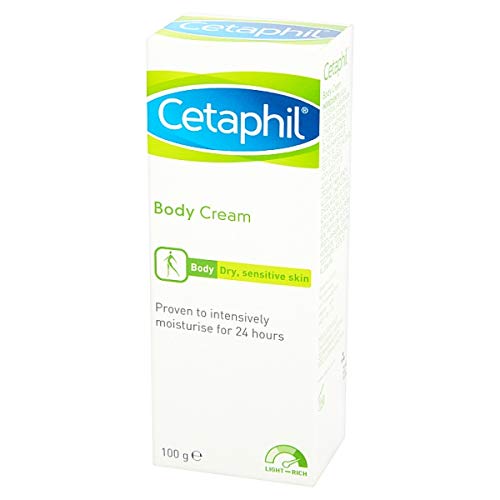 Cetaphil - Crema Hidratante Rostro y Corporal para Pieles Secas, Muy Secas, Sensibles y Dañadas por Condiciones Patológicas como Psoriasis, Rosácea y Eczema, Efecto Calmante, Formato Viaje 100 g