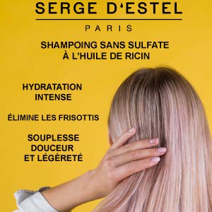 Champu Ricino sin Sulfato 100ml Champu para Cabello Muy Seco Muy Rizado y Fragil Hecho en Francia NO Probado en Animales