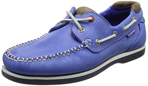 Chatham Churchill Made In Britain, Náuticos para Hombre, Azul Azul Topo, 41 EU