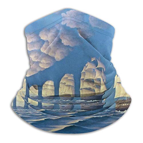 chenguang4422 Nubes Velero Puente Ilusión óptica Unisex Microfibra Calentador de cuello Sombreros Pañuelo facial Máscara para invierno Máscara de clima frío Bandana Balaclava