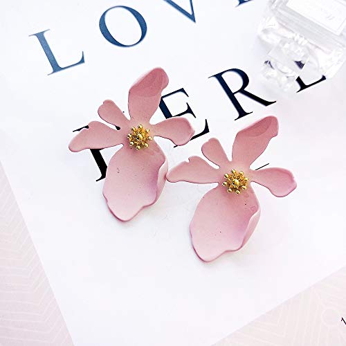 Chica coreana simple Pendientes rosados ​​del corazón lindo Princesa Arco Pendientes de gota Venta al por mayor para las mujeres Accesorios de joyería de moda   4