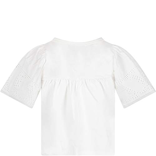 Chloé Kids - Camiseta para niña, color blanco, C15b03/117 6 A/Y 6 años