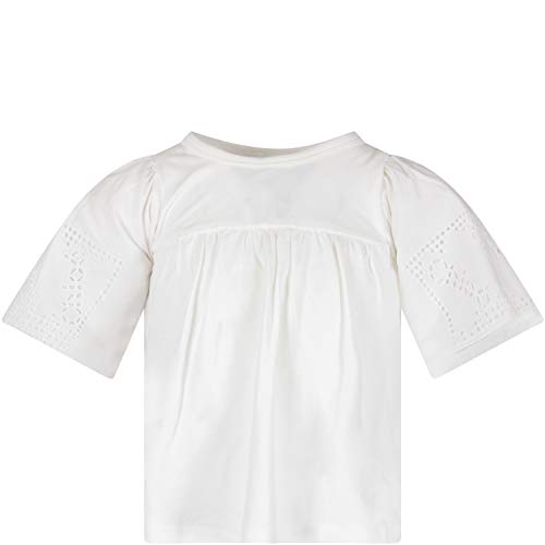 Chloé Kids - Camiseta para niña, color blanco, C15b03/117 6 A/Y 6 años