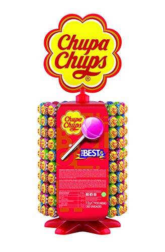 Chupa Chups Original, Caramelo con Palo de Sabores Variados, Rueda de 200 unidades de 12 gr. (Total 2.400 gr.)