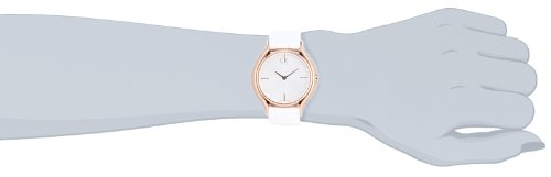 CK K2U236K6 - Reloj de Cuarzo para Mujer, Correa de Cuero Color Blanco