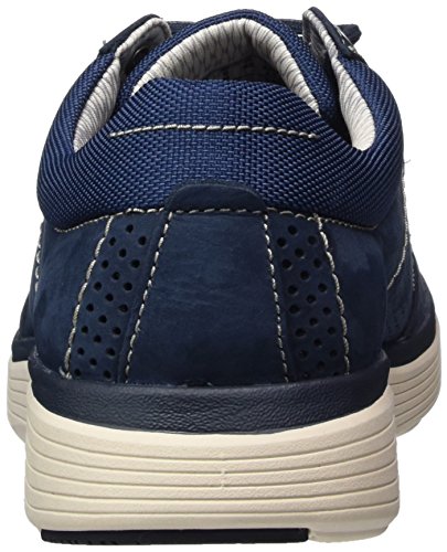 Clarks Un Abode Lace, Zapatos de Cordones Derby para Hombre, Azul (Navy Nubuck), 44 EU