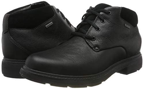 Clarks Un Tread UpGTX, Botas clásicas. para Hombre, Negro (Black Leather Black Leather), 43 EU