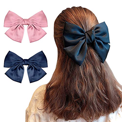 Comius Sharp Lazo Oversize Suave y Sedoso, 6 Piezas Lazos para Mujer, Cabello Elegantes Pasadores de pelo Bowknot Accesorios, Pasadores para el pelo para Mujeres y Niñas