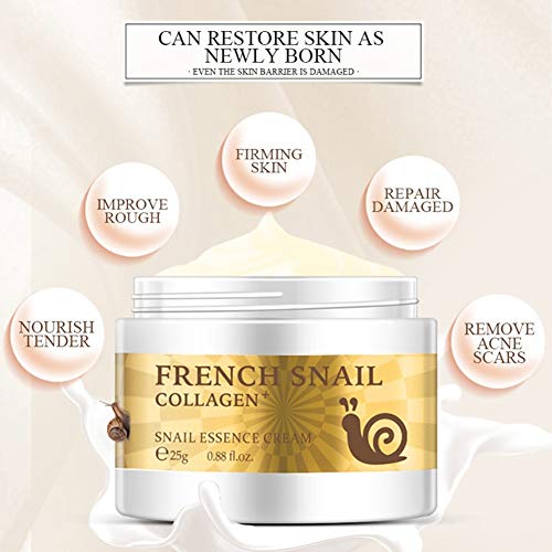 Comtervi Crema facial de caracol, 25 g, hidratante, antienvejecimiento, para lucir una piel rejuvenecida