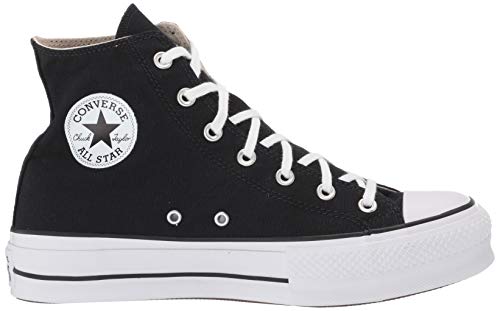 Converse Chuck Taylor CTAS Lift Hi, Zapatillas para Mujer, Negro (Black/White/White 001), 37.5 EU