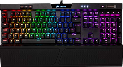 Corsair K70 RGB MK.2 Teclado Mecánico Gaming, Cherry MX Blue, Preciso y Audible, Retroiluminación Multicolor LED RGB, Estructura de Aluminio Anodizado, QWERTY Español, color Negro