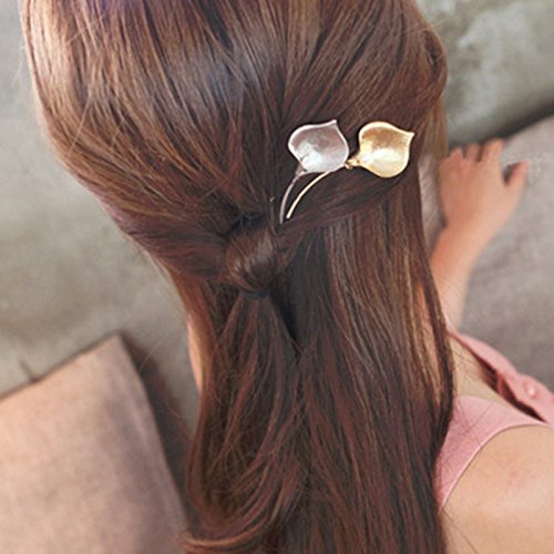 Cosanter accesorios para el cabello de la manera coreana venta al por mayor señora simple flores de metal flequillo carpeta perla calla horquilla