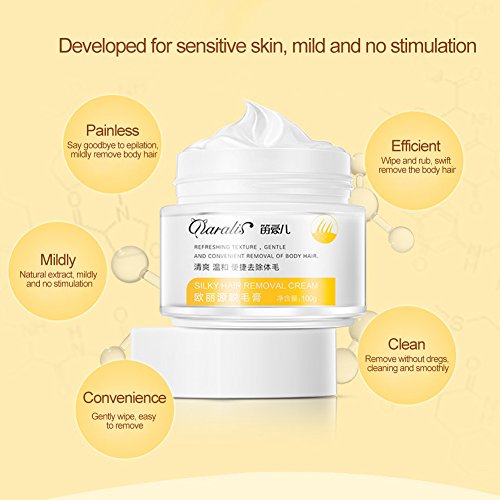 Crema depilatoria, 100 ml/botella crema depilatoria sin dolor, rápida y efectiva, en bikini, antebrazo, pecho, axila, piernas y brazos para hombres y mujeres