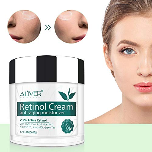 Crema hidratante milagrosa de retinol para la cara: con retinol, ¨¢cido hialur¨®nico, vitamina E y t¨¦ verde. La mejor crema hidratante d¨ªa y noche.