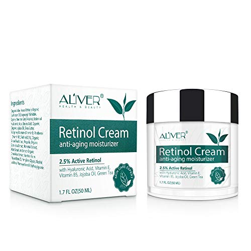 Crema hidratante milagrosa de retinol para la cara: con retinol, ¨¢cido hialur¨®nico, vitamina E y t¨¦ verde. La mejor crema hidratante d¨ªa y noche.