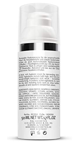 Crema RAU con acido hialuronico, manteca de karite y aceite de aguacate 50ml