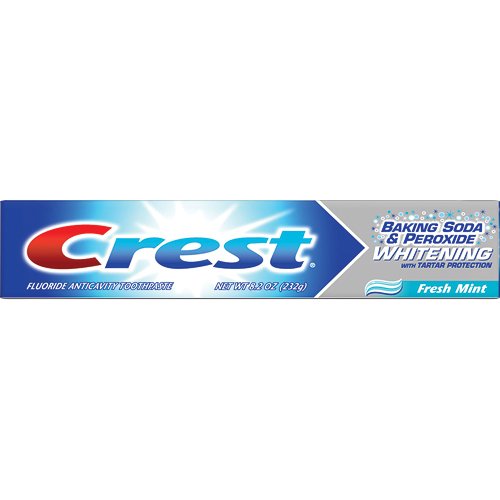 Crest Pasta de dientes de menta fresca (bicarbonato de sodio y blanqueamiento de peróxido con protección contra el sarro) 230G (8,2 Oz)