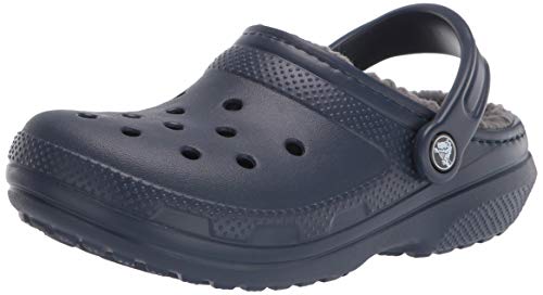 Crocs Classic Lined Clog, Zuecos Unisex Adulto, Azul (Navy/Charcoal), 43/44 EU