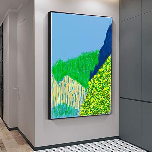 Cuadro de lienzo clásico David Hockney Parque Nacional de Yosemite Bosque Paisaje de montaña Impresión de árbol Arte de pared moderno Póster Sala de estar Decoración del hogar Obra de arte