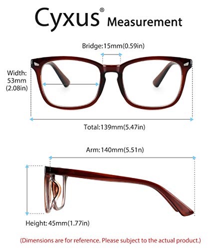 Cyxus Gafas con Filtro de luz Azul bloqueo de luz azul, Gafas con Filtro - Anti Luz Azul para Ordenador, Anti-reflejantes para Hombre y Mujer