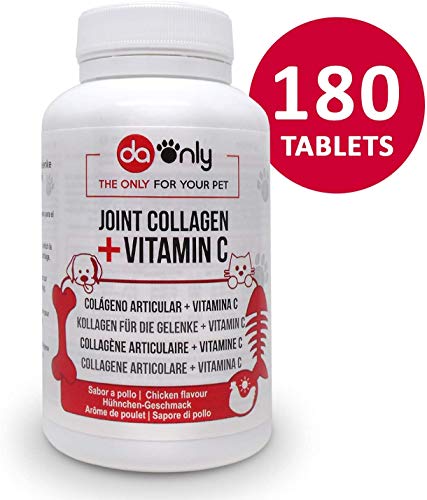 DAONLY Antiinflamatorio Natural para Perros y Gatos, Colágeno Hidrolizado + Magnesio + Calcio + Vitamina C y D, Colágeno Articular. Sabor a Pollo