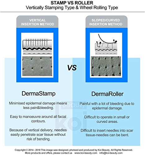 Derma Stamp 0.25 Dermastmp 140 Micro Agujas Medical acero inoxidable para arrugas, estrías, el crecimiento del vello, Antienvejecimiento, cell regeneración, acne cicatriz, pigmentación