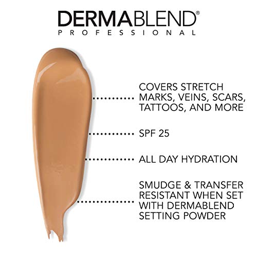 Dermablend Leg and Body Make Up Buildable Liquid Body Foundation Sunscreen Broad Spectrum SPF 25 - #Medium Natural 40N 100ml