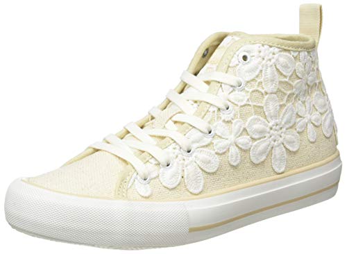 Desigual Shoes Beta Crochet, Zapatillas Altas para Mujer, Beige Crudo 9020, 38 EU