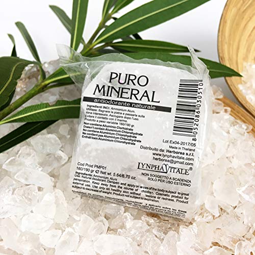 Desodorante de Alumbre de Amonio Natural en Piedra en Bruto – Kit de pesas 500/525 gr - Puro Mineral - Cantitad: 3/5 piedras