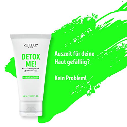 Detox Me! mascarilla facial seborreguladora: limpia, aclara - carbón activado y aloe vera - 50ml