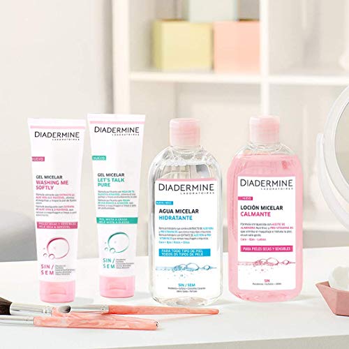 Diadermine - Gel Micelar Whashing me Softly para Pieles Secas/Sensibles - 3 unidades de 150ml