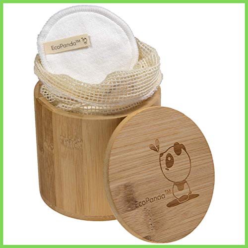 Discos Desmaquillantes Reutilizables - 18x, Algodones Desmaquillantes, Almohadillas Desmaquillantes Reutilizables, Perfecto Para Limpieza Facial, EcoPanda