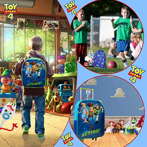 Disney Toy Story 4 Mochilas Escolares Juveniles con Forky, Woody, Buzz Y Bo Peep | Mochila De Cuerda Infantil | Bolsa De Viaje para Niños | Mochila Pequeña Niños | Juego De Viaje De 3 Piezas