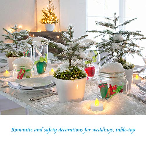 Diyife Vela LED, [24 PC] Luces de Té sin Llama Velas Led de Té Velas Eléctricas con Baterías [Amarillas Cálidas] Día de San Valentín, Halloween, Navidad, Decoración de Cumpleaños