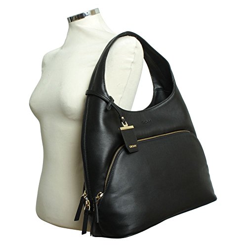 DKNY Chloe Negro Bolso Hobo Black Leather