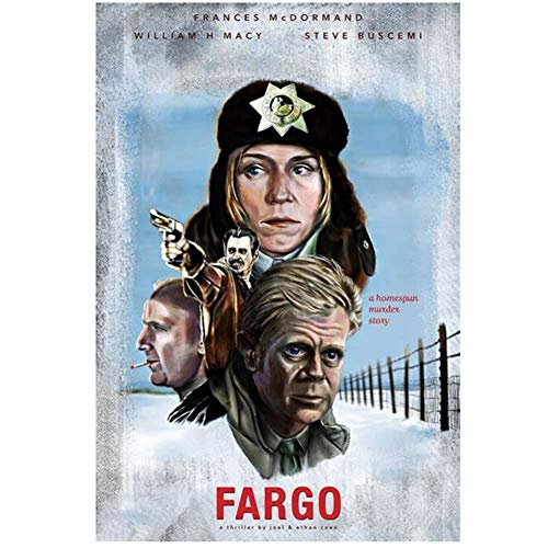 DNJKSA Fargo Movie Art Print en Lienzo Póster Artístico en HD Pintura en Lienzo Imágenes de Arte Imágenes de la Sala de Estar Decoración de la Pared del hogar-50x75cm Sin Marco