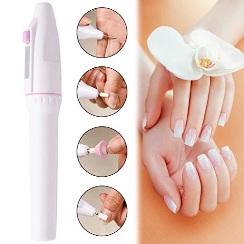 Dorakitten Kit de Manicura Eléctrico, Torno para Uñas 5 en 1Kit Uñas de Gel Limas para Uñas Manicura Eléctrica Manillar