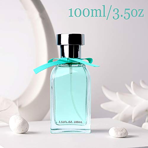 DQM Blue Ladies 'Perfume, Eau de Toilette Natural Fresco, Fragancia Floral Afrutada de Larga Duración Perfumes de Gran Capacidad, 100ml / 3.4oz