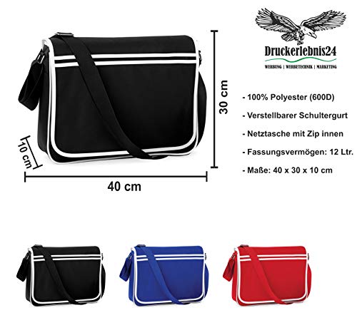 Druckerlebnis24 - Bolso bandolera para el hombro, diseño de limón, ideal para la escuela, la universidad, el trabajo