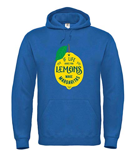 Druckerlebnis24 - Sudadera con Capucha (Unisex), diseño de Limones Azul 10 años