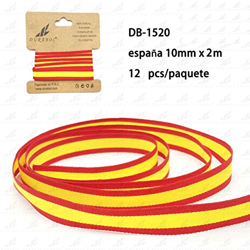 Durabol Cinta 2 Metro Bandera España Pulseras Lazos Pulsera Bandera Ancho 1 cm