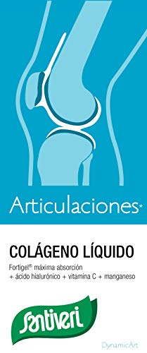 Dynamic Articulaciones colágeno liquido de Santiveri (formato jarabe de 240 ml): complemento alimenticio a base de colágeno hidrolizado (Fortigel), ácido hialurónico, Vitamina C y Manganeso.