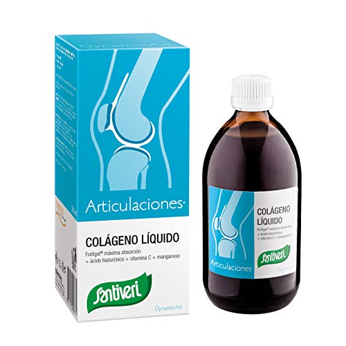 Dynamic Articulaciones colágeno liquido de Santiveri (formato jarabe de 240 ml): complemento alimenticio a base de colágeno hidrolizado (Fortigel), ácido hialurónico, Vitamina C y Manganeso.