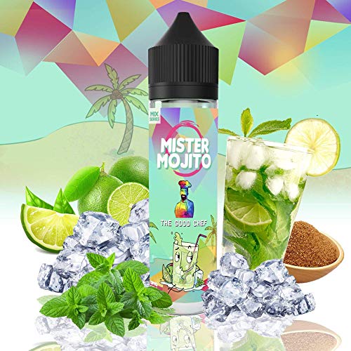 E-Liquid MISTER MOJITO | 60ML TPD | THE GOOD CHEF ELIQUIDS| Sin Nicotina: 0MG | E-Liquido para Cigarrillos Electronicos - E Liquidos para Vaper 70/30