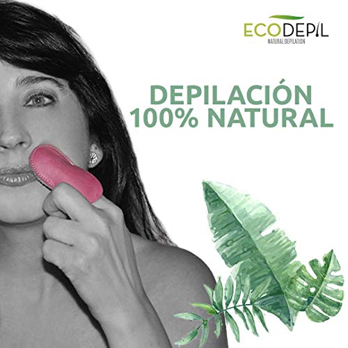 Ecodepil Manopla Depilación Natural sin Dolor Dedín Facial + 10 Recambios | Eliminación de Vello Zonas Pequeñas