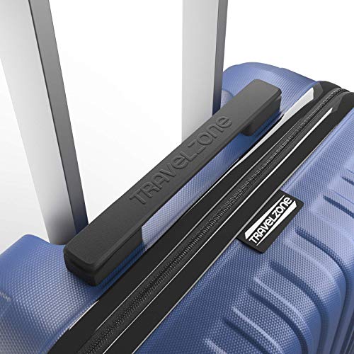 Eglemtek ABS Maleta Equipaje de mano cabina rígida ligera con 4 ruedas, 55cm ,trolley cáscara dura color azul