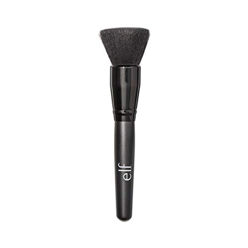 e.l.f. 84003 brocha de maquillaje facial - Brochas de maquillaje faciales (Brocha para polvos, Plano, Sintético, Negro, Mujeres, 1 pieza(s))